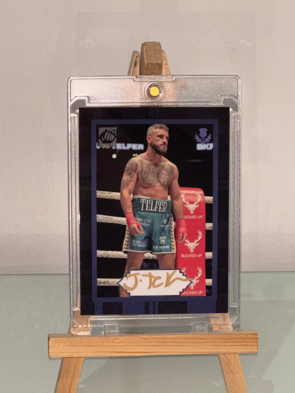 BKB COLLECTOR CARD - TARTAN STYLE - JON "THE IRON MAN"TELFER - ON CARD AUTOGRAPH